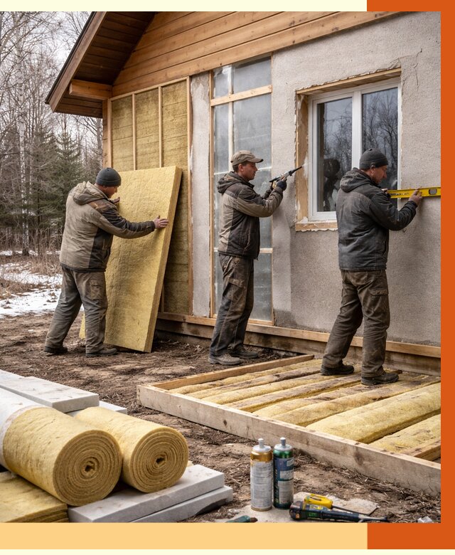 Утепление дачного дома в Дзержинске от 4829 руб/м2 — недорого | ТепломастерДзр